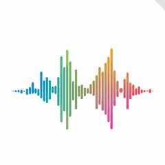 Music equalizer on white background, vector illustration