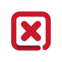 Obraz premium Red square with a large red 