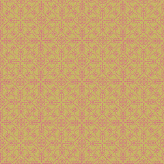 Yellow Pink Ornate Tile Pattern
