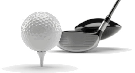 Golf Ball on Tee: Sports Branding and Tutorial Visual