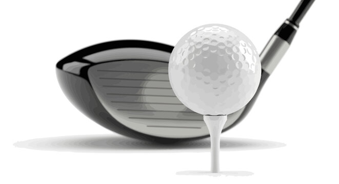 Golf Ball on Tee: Sports Branding and Tutorial Visual