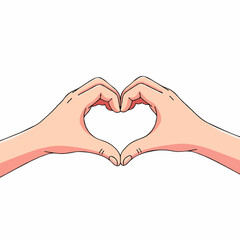 Fototapeta premium heart hands, vector illustration