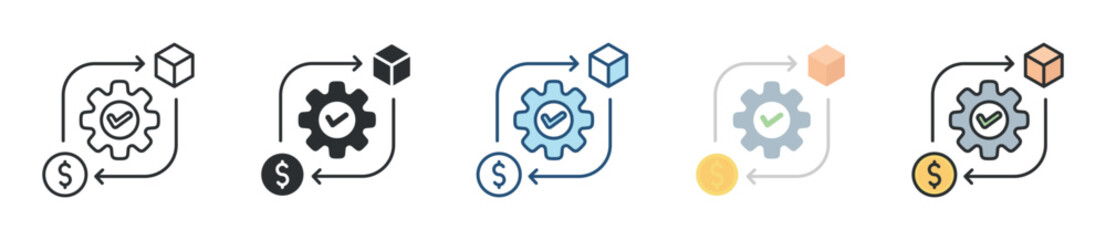 Procurement Icon Set Multiple Style Collection