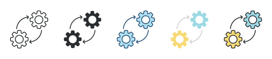 Integration Icon Set Multiple Style Collection