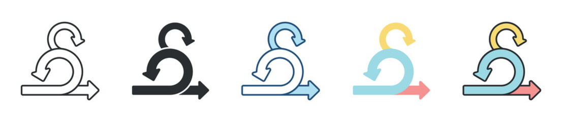 Scrum Icon Set Multiple Style Collection