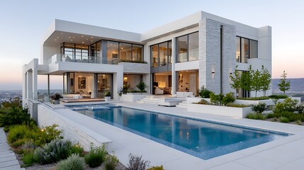 Stunning Futuristic Prairie Estate with Elegant Design and Natural Surroundings