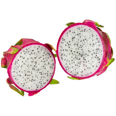 Dragon fruit isolated on white background. Clipping Path. Full depth of field.