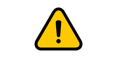 Attention Icon Set. Danger Caution or Alert Risk Warning Vector Symbol in a black filled and outlined style. Safety Notice Sign.