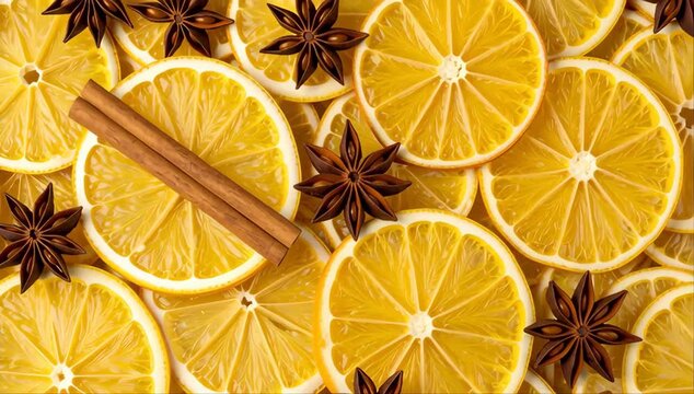 animated loop background with orange and cinnamon