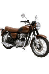 Fototapeta premium Classic Brown Motorcycle with Chrome Accents and Textured Seat, Evoking Nostalgia and Freedom