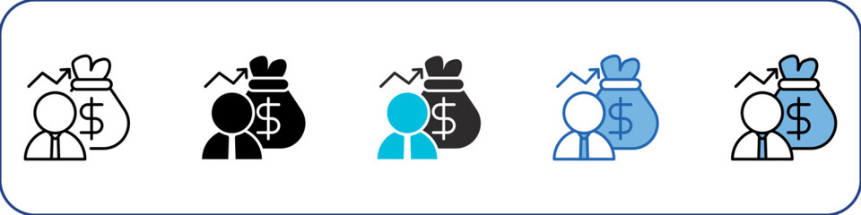 Wealth Icon Pack Multistyle Illustration