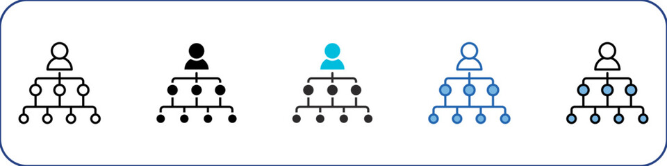 Social Structure Icon Pack Multistyle Illustration