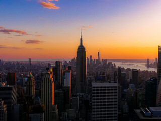 Fototapeta premium Coucher de soleil sur New York