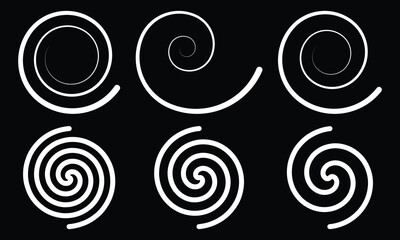 Spiral icon vector set. Volute illustration sign collection. Hypnotic Spiral symbol or logo.