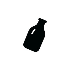 Simple Black Bottle Silhouette a Minimalist Design Element for Various Creative Projects and Applications with Classic Appeal
