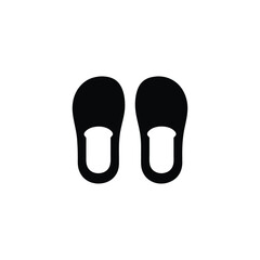 Pair of Simple Black Slippers Isolated on a White Background for Relaxation and Comfort