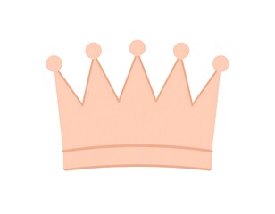 Simple, pastel crown graphic