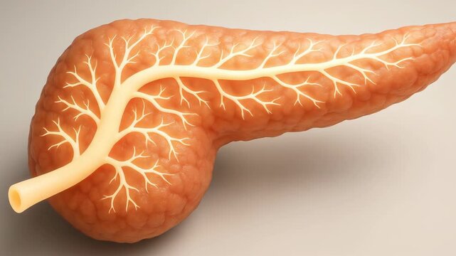Pancreas Anatomy Illustration for Medical Education