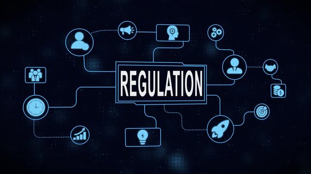 Conceptual visualization of regulatory frameworks and business strategy for modern businesses