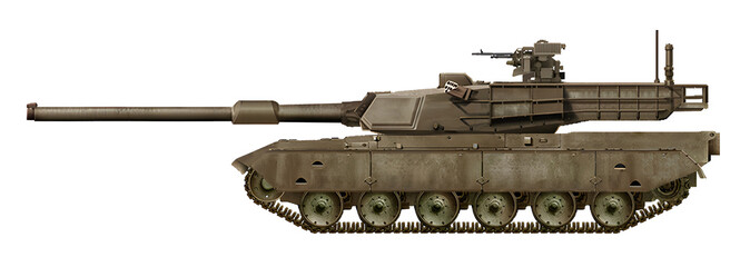 DH-70 MBT (Concept of a new MBT, with a 120mm gun and a turret with an automatic loader) © Tikros