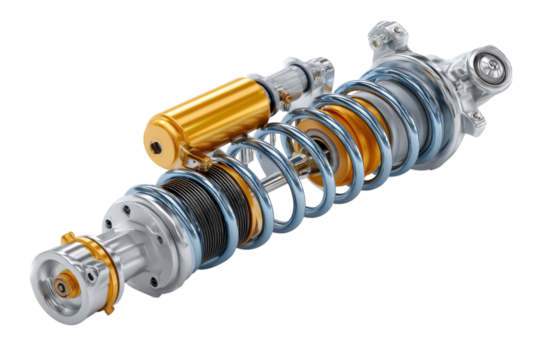 Suspension system detail motorcycle part automotive car repair component spring shock absorber