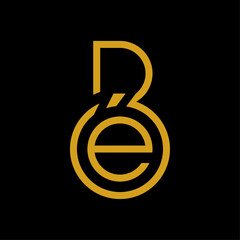 Minimalist Luxury Initials BE Logo Design Inspiration
