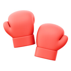 red boxing glove 3d illustration