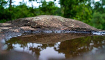 Rocky puddle reflection