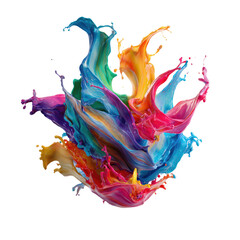 Fototapeta premium Colorful paint splash explosion, abstract art, studio, vibrant background, design element