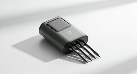 Smart irrigation sensor on a clean background with soft shadows