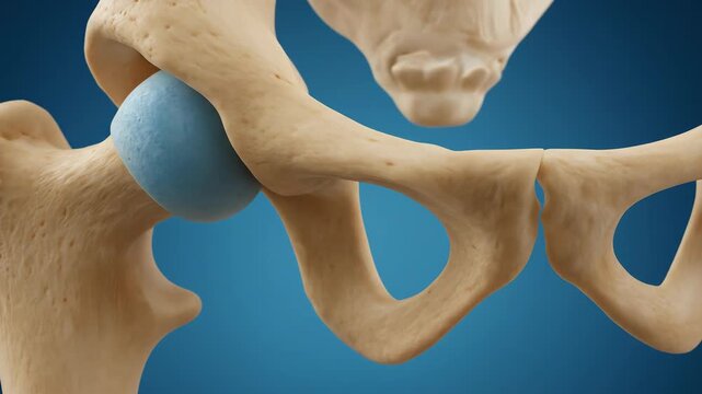 Human Hip Joint Anatomy Illustration