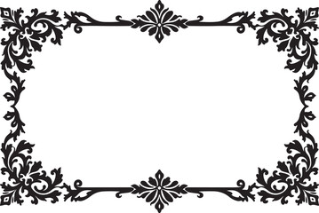 Elegant Floral Border Vector Design, featuring intricate petal details and graceful swirling elements