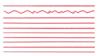 Red lines, various shapes