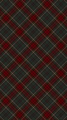Dark gray - red - green tartan pattern.