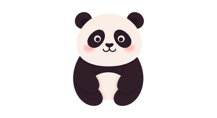 Obraz premium Adorable Cartoon Panda Bear with Chubby Cheeks and Big Round Eyes Adorable Adorable