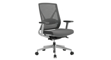 Modern ergonomic office chair with mesh back and adjustable arms