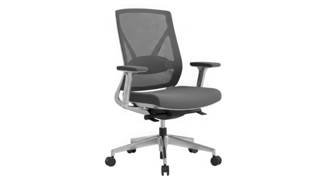 Modern ergonomic office chair with mesh back and adjustable arms