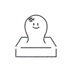 焼けた四角い餅のアイコン