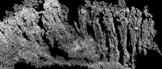 Grayscale mottled texture with black/dark gray specks on light background. Swirling streaks and coarse grain suggest roughness, age. Somber, cold mood. No figurative elements.