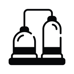 Get a sight of this amazing glyph icon of oil refinery plant