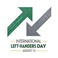 Obraz premium international left handers day design, left hand awareness logo, celebrate left handed people, left hand creativity art, left hand equality symbol