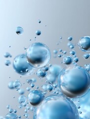 Color transparent bubble droplet image