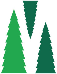 Pine tree icon. Flat illustration of pine tree icon for web design