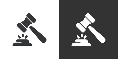 Judgement icon. Solid glyph series icon