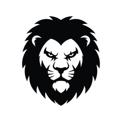 Fierce lion head vector illustration majestic king of jungle mascot