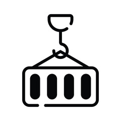 Have a look at this trendy glyph icon of cargo container