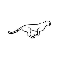 Fototapeta premium Cheetah running vector illustration wild cat speed athletic animal safari wildlife elegant motion
