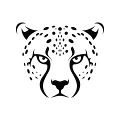 Cheetah face vector illustration wild cat head big cat art african wildlife tribal tattoo design
