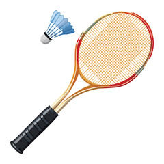 Badminton Racket With a Shuttlecock