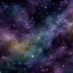 Obraz premium Deep space, swirling nebulae, scattered stars